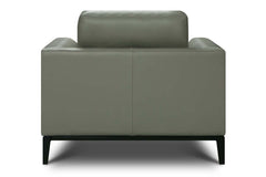 Simon Modern European Track Arm Leather Club Chair