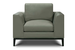 Simon Modern European Track Arm Leather Club Chair