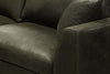 Image of Simon Modern European Leather Track Arm Loveseat