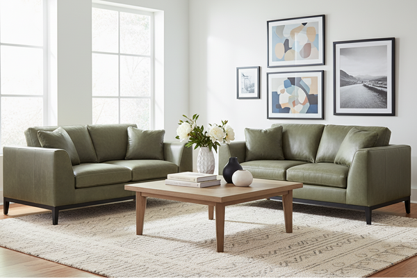 Simon Modern Leather European Style Sofa Collection