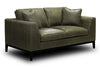 Image of Simon Modern European Leather Track Arm Loveseat