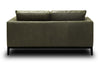 Image of Simon Modern European Leather Track Arm Loveseat