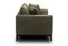 Image of Simon Modern European Leather Track Arm Loveseat