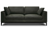 Image of Simon 90 Inch Modern European Leather Two Cushion Track Arm Sofa