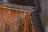 Image of Simpson Dark Brindle "Quick Ship" Brown Hair On Hide Leather Accent Chair