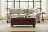 Sinclair 44 Inch Long Leather Upholstered Coffee Table Ottoman With STORAGE Area