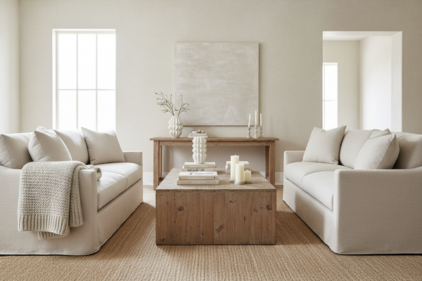 Skyler II 88 Inch Two Cushion Fabric Slipcovered Sofa