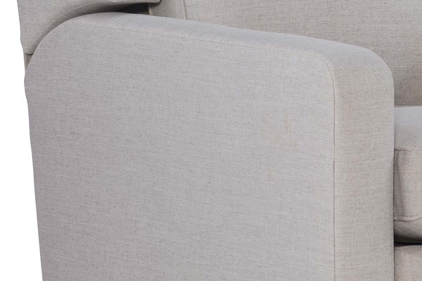 Skye Contemporary Fabric Wingback Swivel Recliner With Track Arms