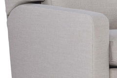 Skye Contemporary Fabric Wingback Swivel Recliner With Track Arms