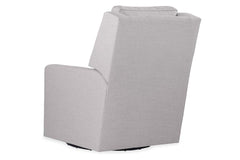Skye Contemporary Fabric Wingback Swivel Recliner With Track Arms