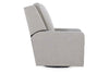 Image of Skye Contemporary Fabric Wingback Swivel Recliner With Track Arms