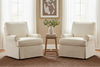 Image of Kayla HERS Casual Slipcovered Swivel Glider Accent Chair