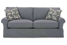 Bethany Slipcovered Brown Loveseat "Ready To Ship" (Photo For Style Only)