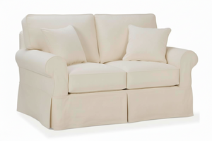 Bethany Slipcovered Two Seat Loveseat