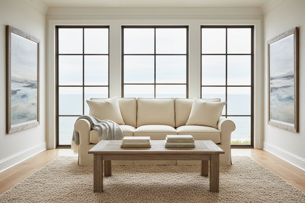 Christine 84 Inch Slipcovered Queen Sleeper Sofa