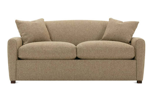 Sloane 73 Inch Apartment Size Two Cushion Fabric Art Deco Sofa