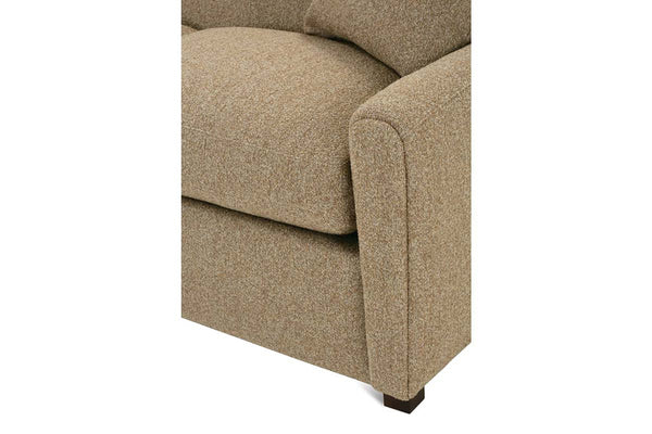 Sloane 73 Inch Apartment Size Two Cushion Fabric Art Deco Sofa