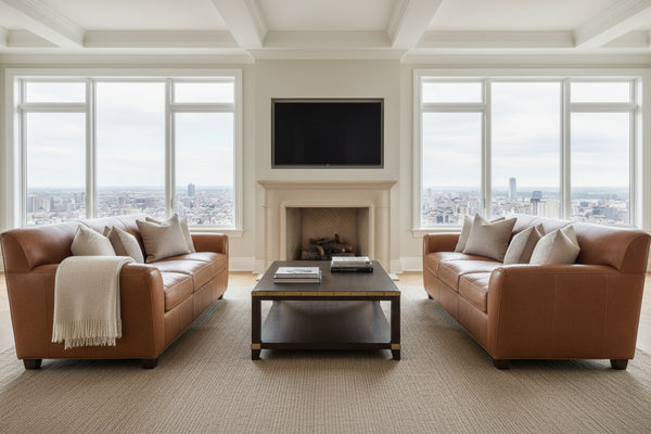 Soho XL 94 Inch Contemporary Leather Sofa