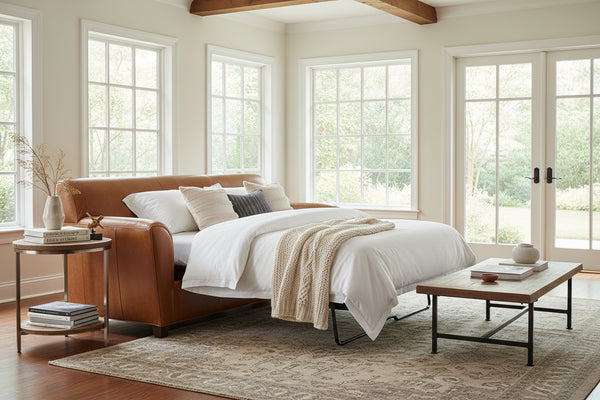 Soho 82 Inch Leather Queen Sleep Sofa
