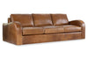 Image of Southampton 98 Inch Three Cushion Rounded Track Arm Leather Sofa