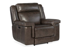 Spencer Cocoa Leather "Quick Ship" 3-Way Power Recliner