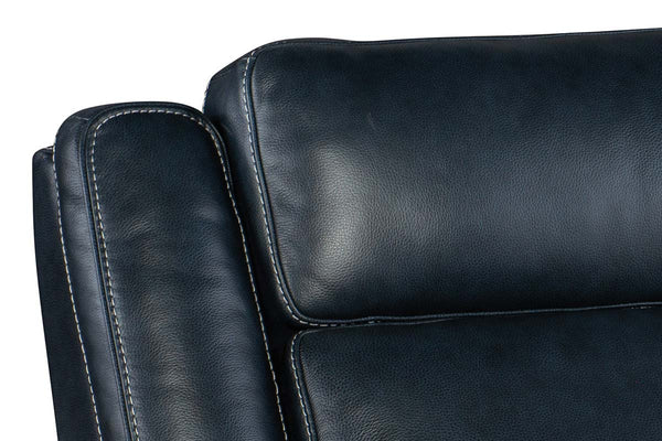 Spencer Cobalt Leather "Quick Ship" Wall Hugger 3-Way Power Recliner