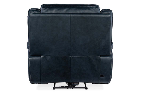 Spencer Cobalt Leather "Quick Ship" Wall Hugger 3-Way Power Recliner