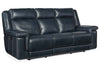 Image of Spencer Cobalt 87 Inch "Quick Ship" ZERO GRAVITY Power Leather Reclining Sofa