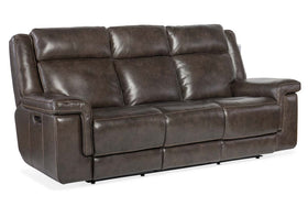 Spencer Cocoa 87 Inch "Quick Ship" ZERO GRAVITY Power Leather Reclining Sofa