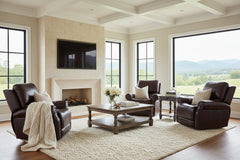 Stanley Walnut "Quick Ship" Power LIFT Recliner Chair (As Shown)