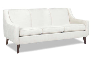 Sterling Modern 72 Inch 8-Way Hand Tied Three Seat Fabric Studio Sofa With Sloping Arms