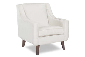 Sterling Modern 8-Way Hand Tied Contemporary Fabric Chair With Sloping Arms