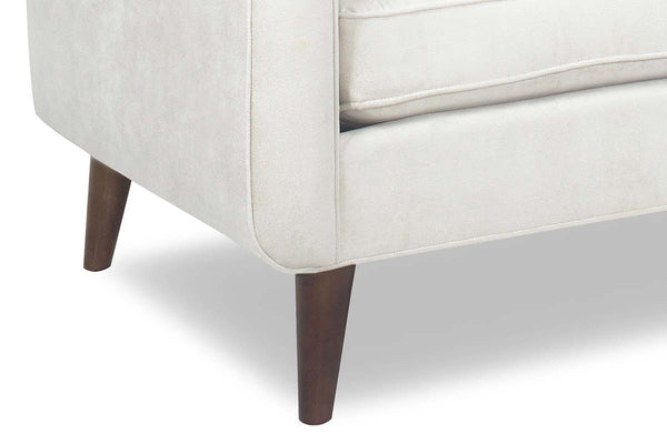 Sterling 58 Inch Modern Fabric 8-Way Hand Tied Contemporary Loveseat With Sloping Arms