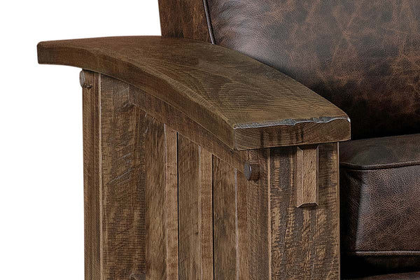 Stockton Roughsawn Mission Style Reclining Leather Seating Collection