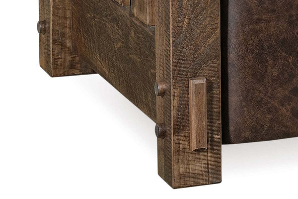 Stockton Roughsawn Mission Style Reclining Leather Seating Collection