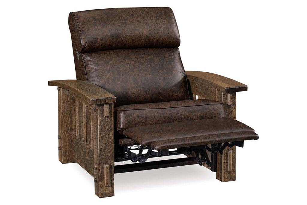 Stockton Wall Hugger Roughsawn Mission Style Leather Reclining Chair