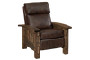 Image of Stockton Rough Sawn Mission Style Leather Reclining Chair