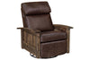 Image of Stockton SWIVEL/GLIDER Rough Sawn Mission Style Leather Reclining Chair