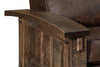 Image of Stockton SWIVEL/GLIDER Rough Sawn Mission Style Leather Reclining Chair