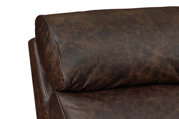Stockton SWIVEL/GLIDER Rough Sawn Mission Style Leather Reclining Chair