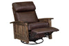 Image of Stockton SWIVEL/GLIDER Rough Sawn Mission Style Leather Reclining Chair