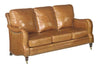 Image of Sullivan 76 Inch Leather Sofa w/ Decorative Antique Brass Nailhead Trim