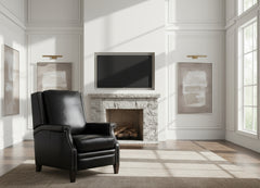 Sylvester Champion Leather "Quick Ship" Pillow Recliner