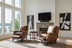 Sylvester Pawn Leather "Quick Ship" Transitional Recliner
