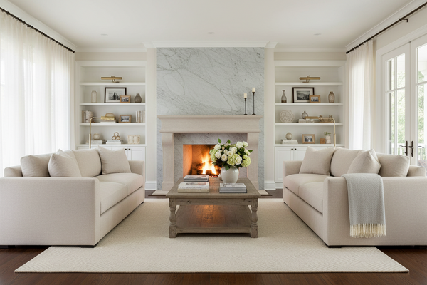 Tamra II 94 Inch Fabric Wing Arm Sofa