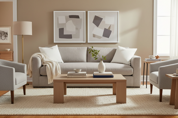 Tamra I 94 Inch Fabric Large Single Bench Seat Wing Arm Sofa