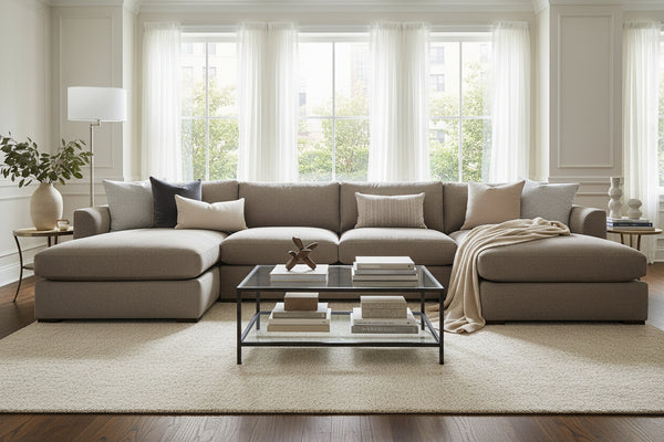 Tamra Large Scale Wing Arm Fabric Sectional