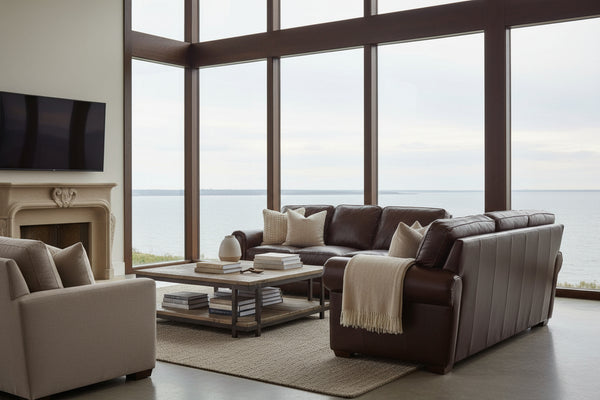 Tanner Grand 93 Inch Rolled Arm Pillow Back Sofa