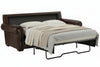 Image of Tanner 88 Inch Rolled Arm Queen Pull Out Leather Sleeper Sofa