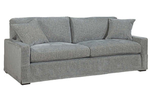 Tatum Mineral 87 Inch "Quick Ship" Slipcovered Sofa